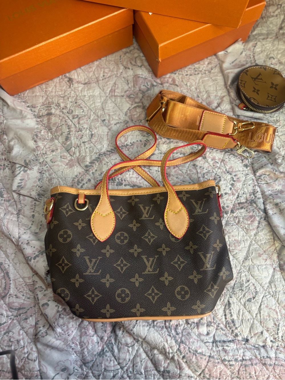 Women's mini Tote Bag with Decorative Medallion